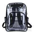 Custom large capacity stadium safety transparent bag waterproof clear pvc backpack function school bag with logo